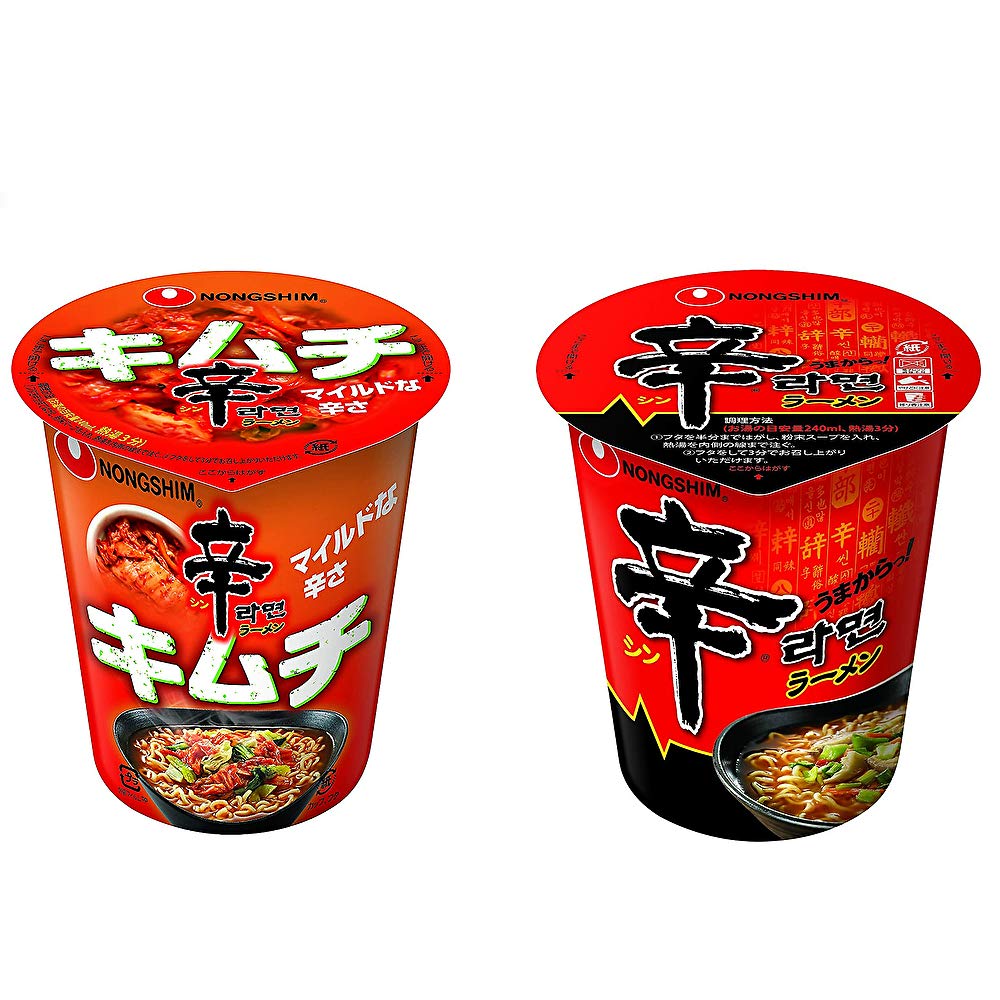 Amazon.co.jp: 農心 辛ラーメン 68g×3個 + キムチカップ 68g×3個 計6個
